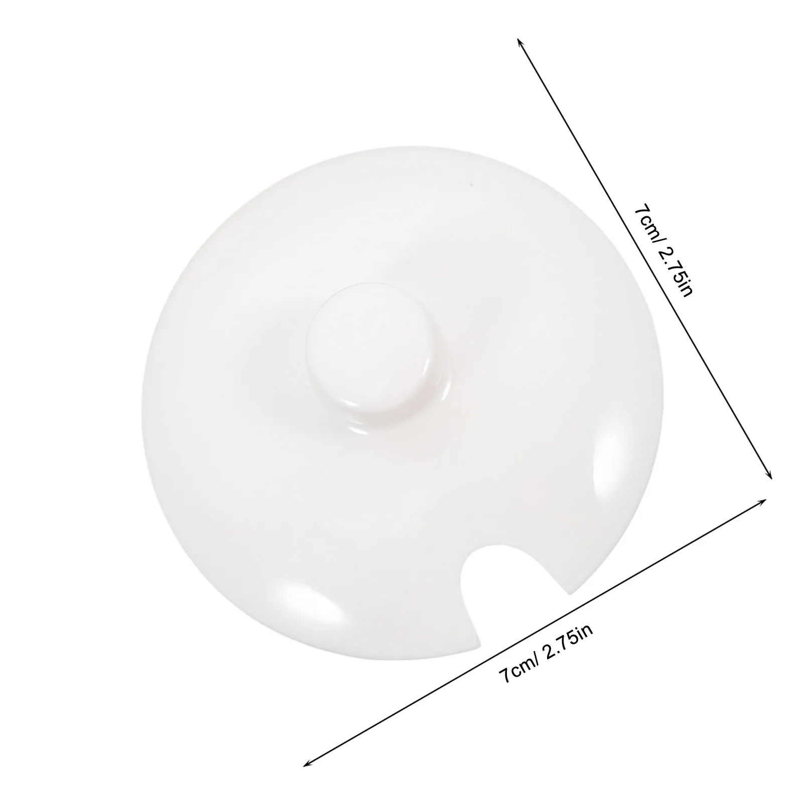 Ceramic Seasoning Jar Lid Universal Fit Easy Clean Spoon Hole Kitchen Jar Replacement Cover Ceramic Bottle Cover - view 2