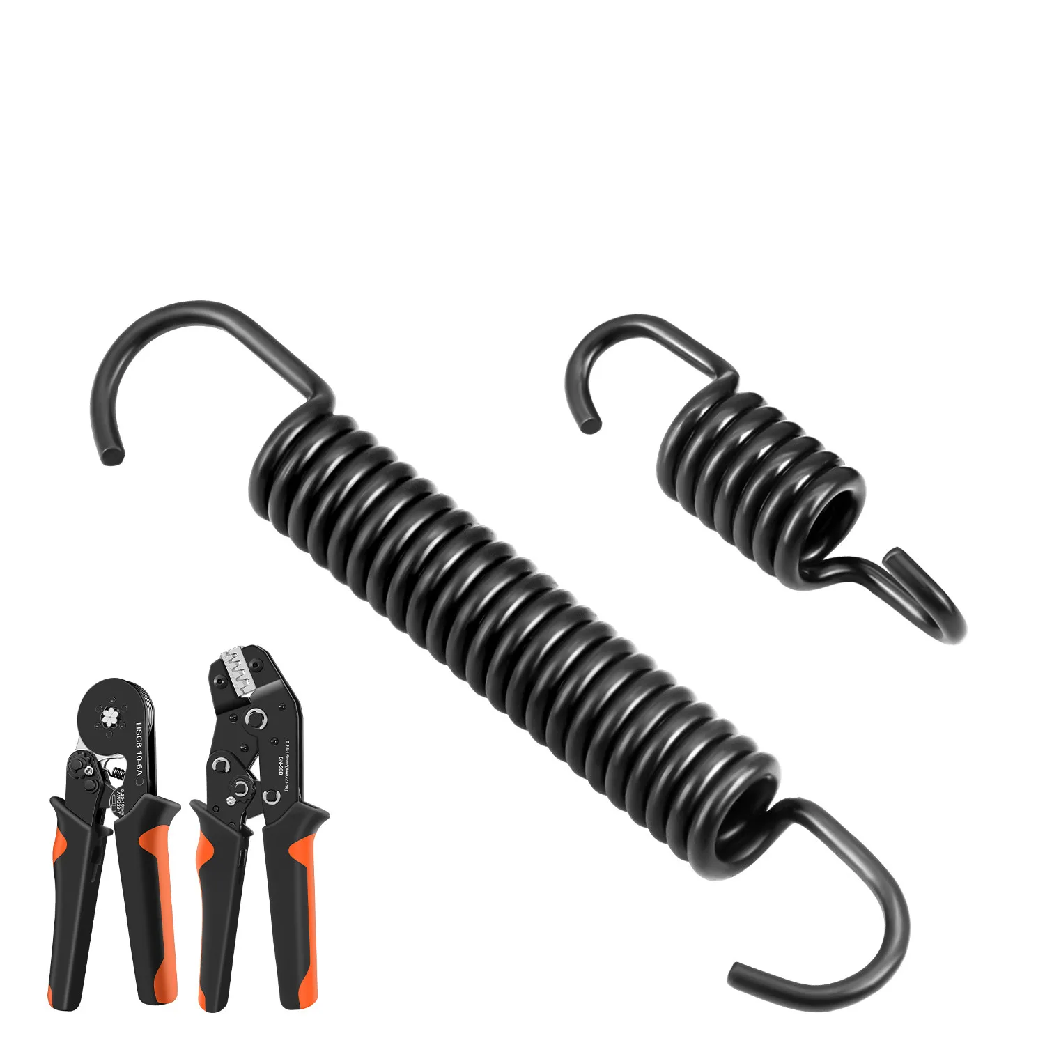 5PCS  SN7 Inch Crimping  Pliers Tension Spring  HSC8 6-4/6-6/10-6 Crimping Pliers Clamp Blakc Steel Spring