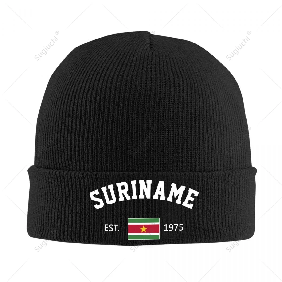 

Knitted Hat Unisex SURINAME EST.1975 Independence Day For Men Women Boys Winter Autumn Beanie Cap Warm Bonnet