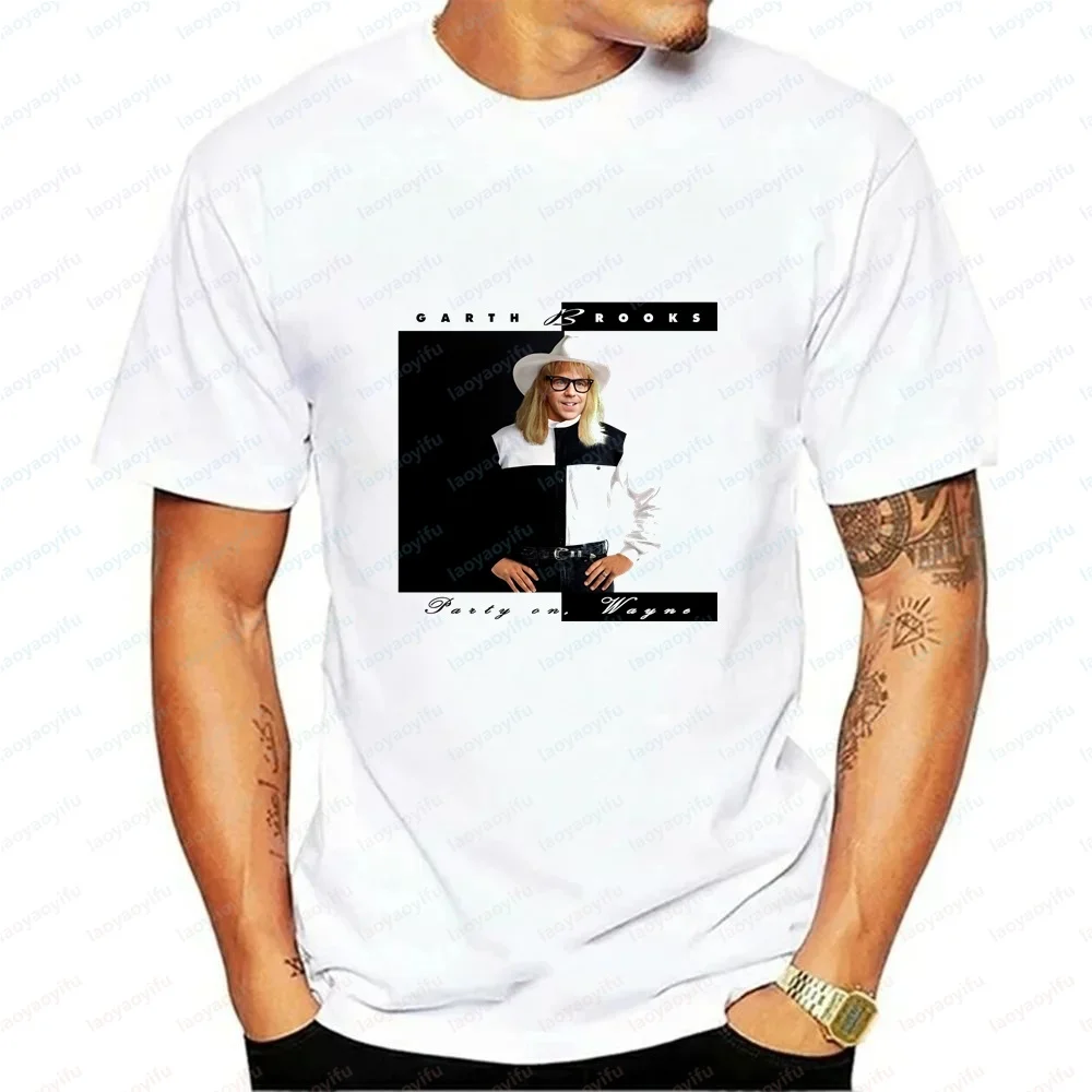 Retro Garth Brooks Country Singer Street-style Casual Top with Round Neck. Men's and Women's Large Size Comfortable T-shirt.