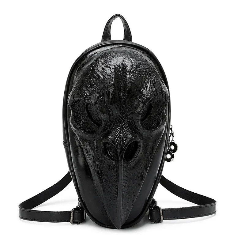 2024 Men and Women Backpacks Steam Punk 3D Beak skull Back Packs Travel Schoolbag For Teenagers trend Halloween bag Fashion