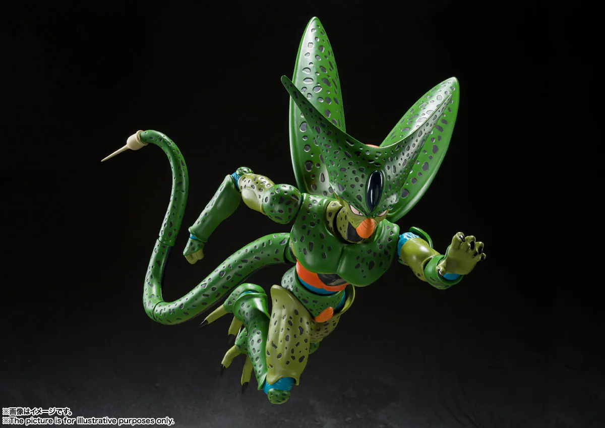 Auf Lager Original BANDAI SHF Dragon Ball Cell Die erste Form PVC Anime Figuren Action Figur Modell Spielzeug Weihnachten Geschenk