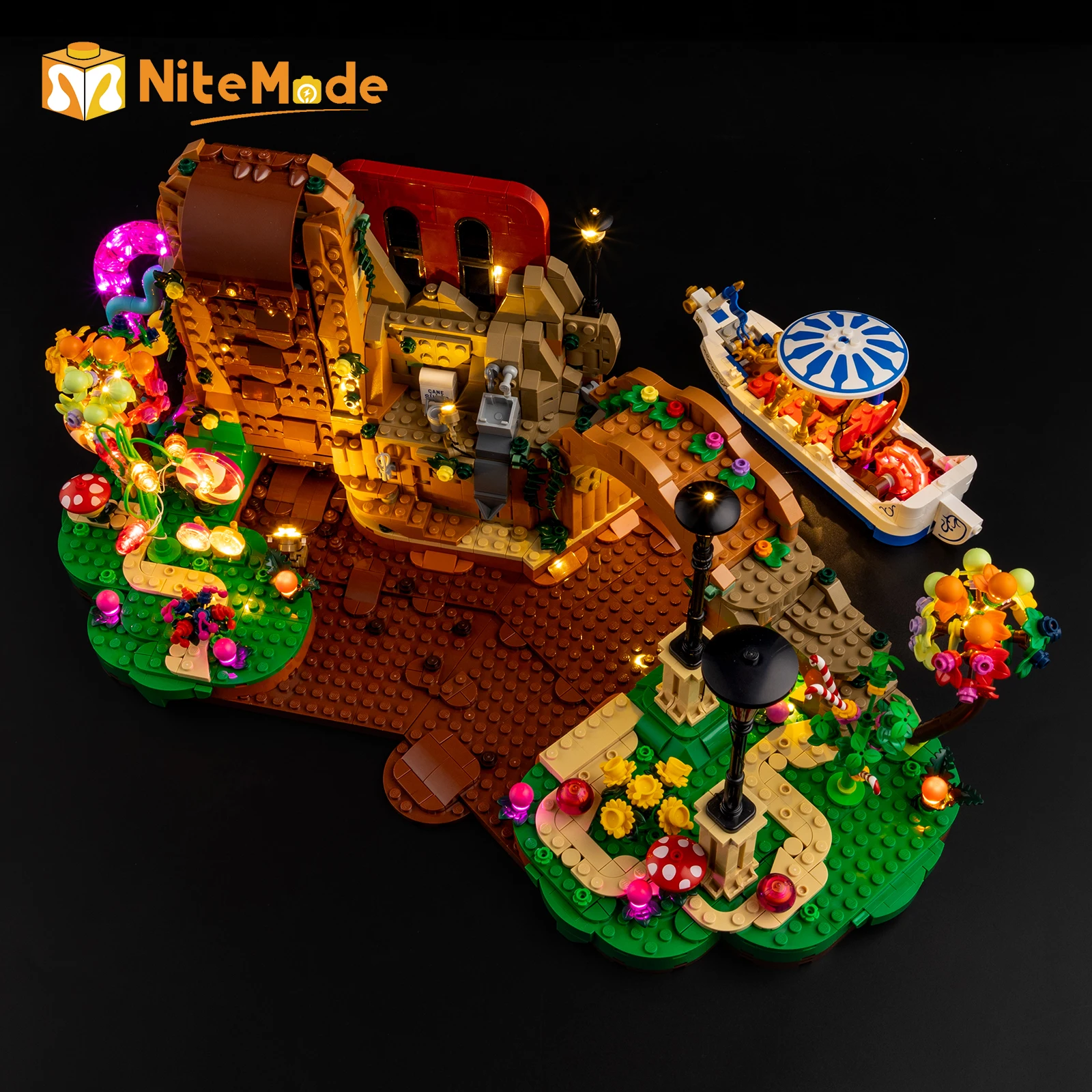 مجموعة إضاءة LED Easylite مناسبة لـ Lego Willy Wonka ومصنع الشوكولاتة 21360 (بدون نموذج)