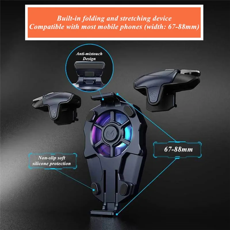 Mobile Phone Gaming Trigger Joystick Gamepad With Radiator Controller Button For IOS/Android Shooting Game Accessories-Y41A