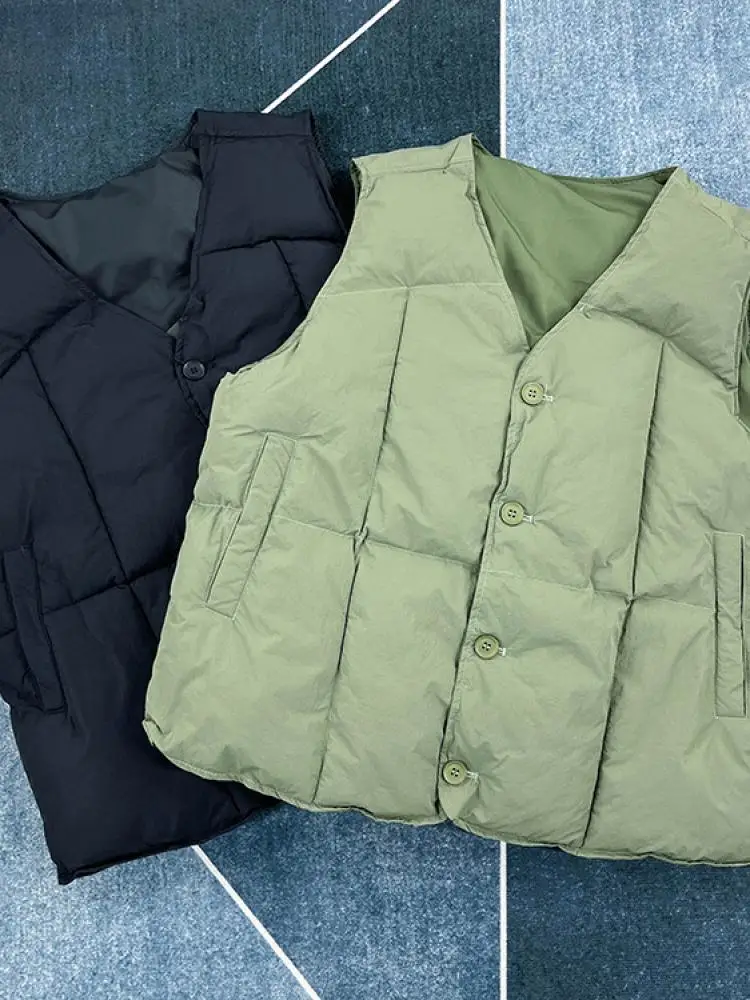 

Утепленный хлопковый жилет Thiened Warmth Svel, зимний повседневный свободный крой, модная внутренняя одежда, ретро-стиль, хлопковый жилет