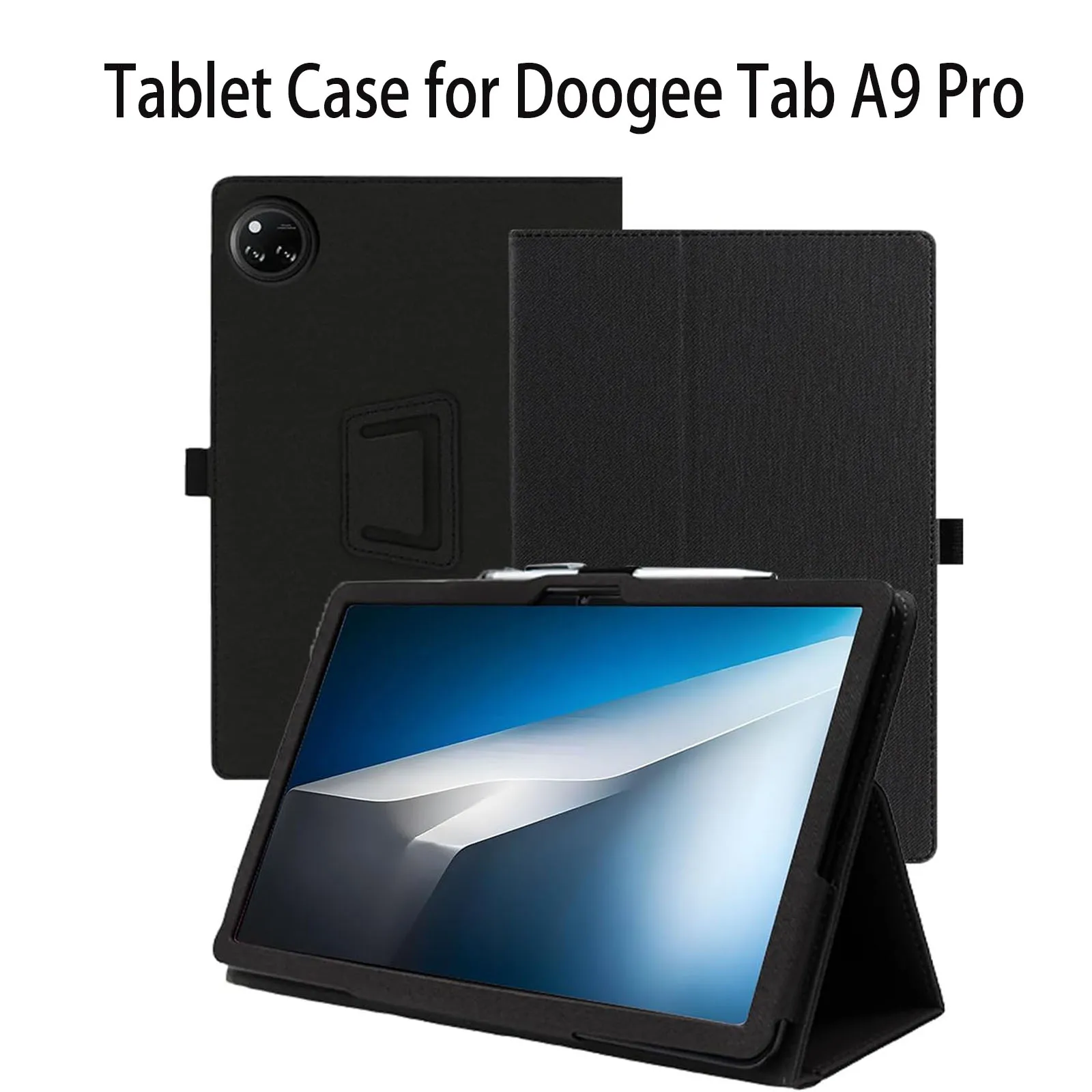 Tablet Case for Doogee Tab A9 Pro+ A9+ Protective Cover Kickstand Function Shockproof （PU leather Material)