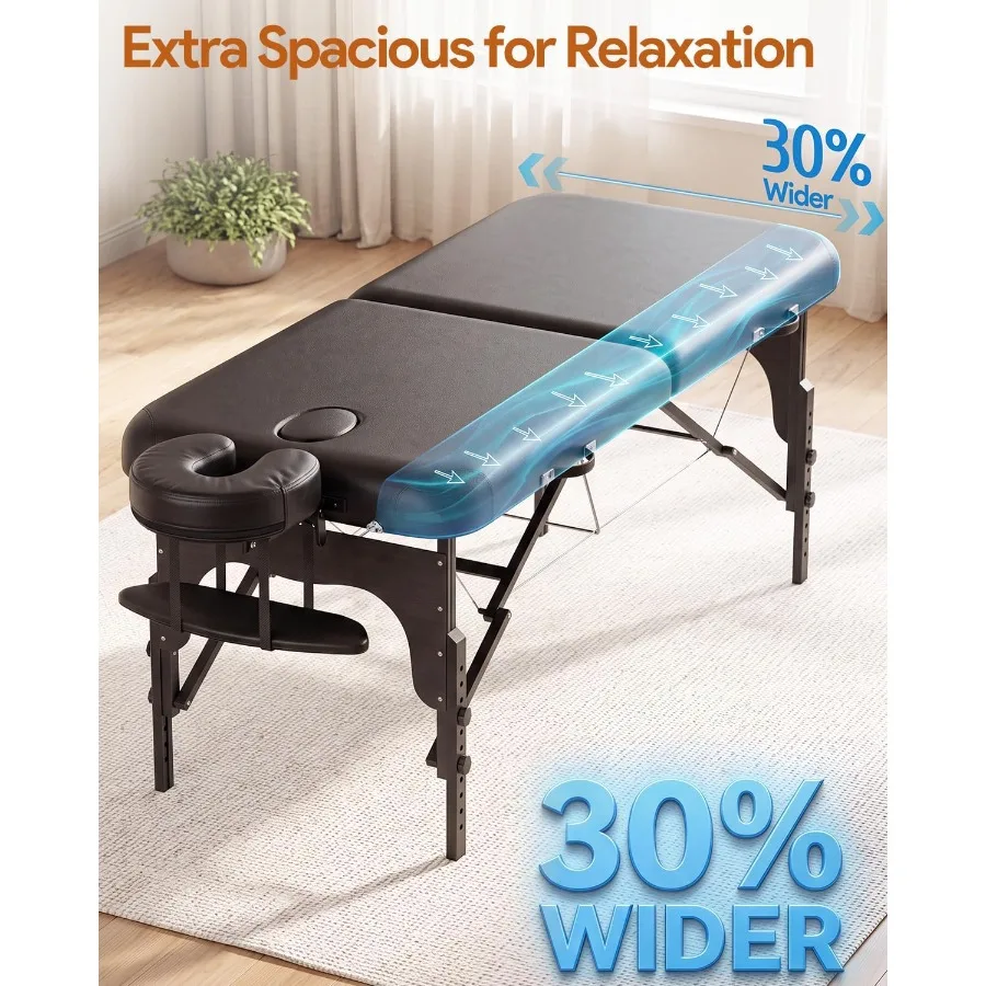 Massage Table Portable Wooden Lash Bed 30.7