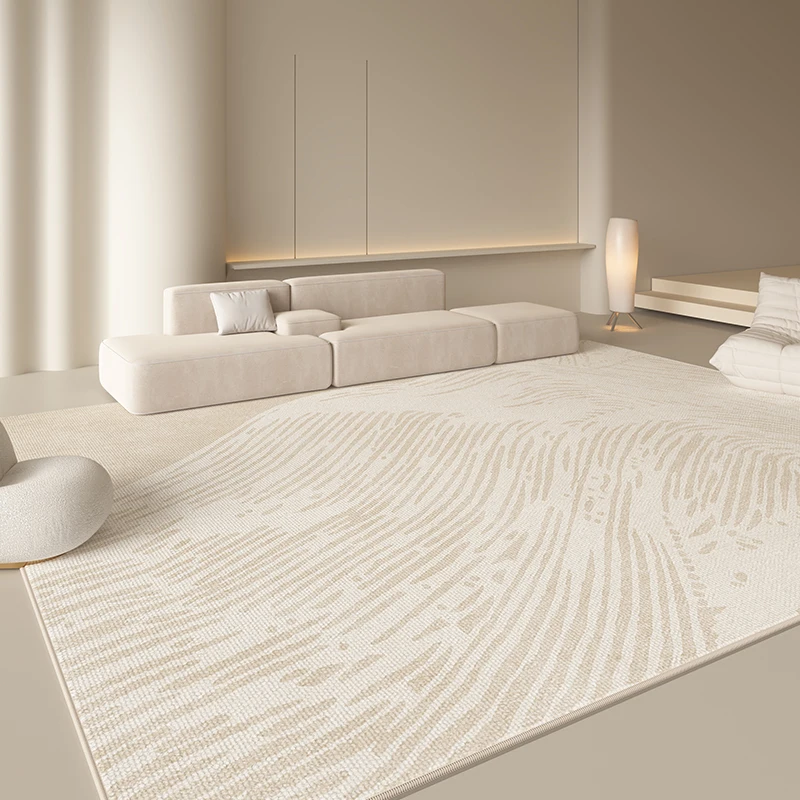 NONE Japanese Style Plush Rug Beige 3
