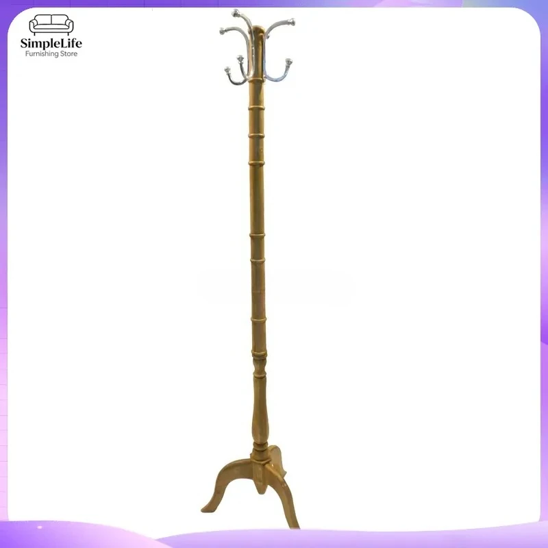 Foldable Aluminum Wood Coat Rack Stand Free Standing Clothes Hanger Tree Hallway Entryway Organizer Hotel Home Furniture