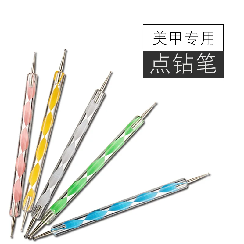 

5 pcs Crayon Wax Dotting Pen Pencil Self-adhesive Rhinestones Gems Drilling Picking Picker Tips Tools DIY Salon Nail Art