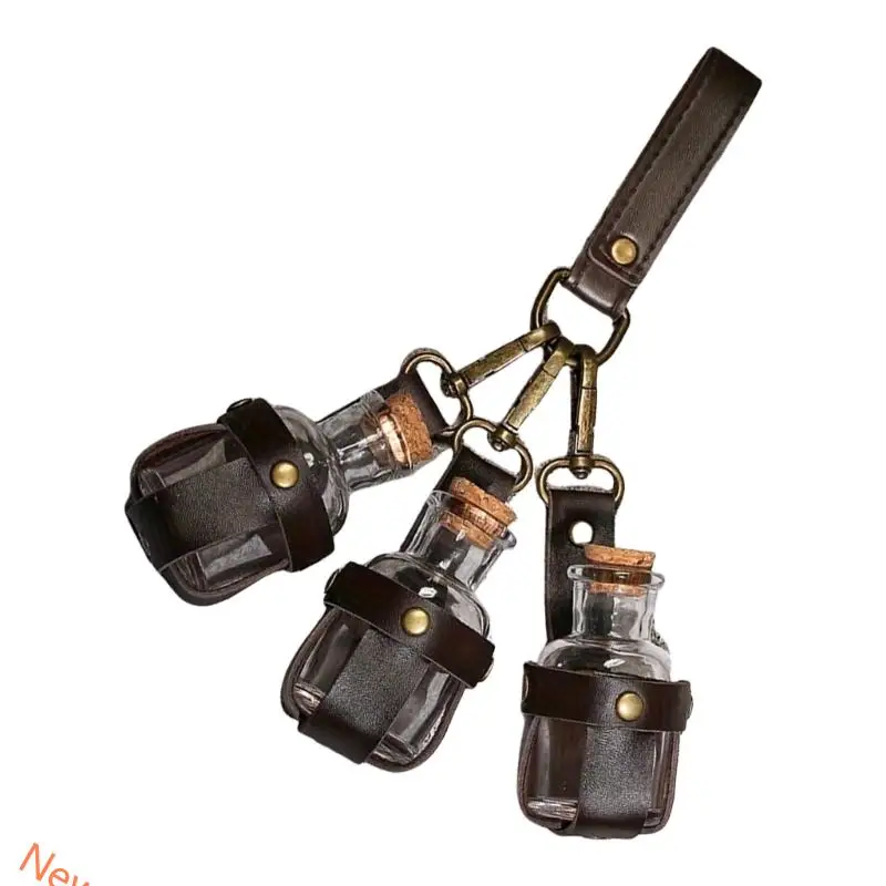 Bouteille potion sorcière Halloween avec porte-cuir Stoppers Corppers Costume Costume Cosplay Accessoires pour femmes