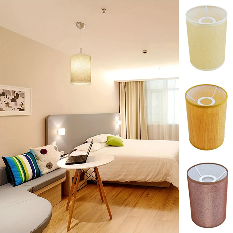 1pc Cylindrical Cloth Lamp Floor Lamp Drum Light Lamp Shade Replacement Modern Minimalist Decorative Clip-on Bulb Lamp Shade