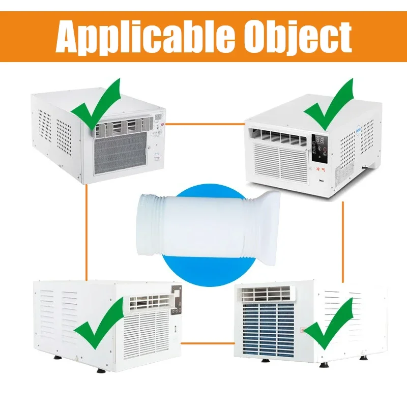 160Mm Diameter 39.5-165Cm Flexibele Airconditioner Uitlaatslang Ontluchtingspijp