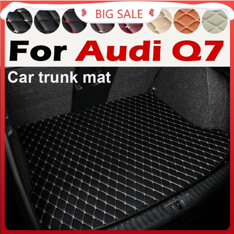 Car Trunk Mat For Audi Q7 4L 5-Seat 2006-2015 07 08 09 10 11 12 13 14 Custom Car Accessories Auto Interior Decoration