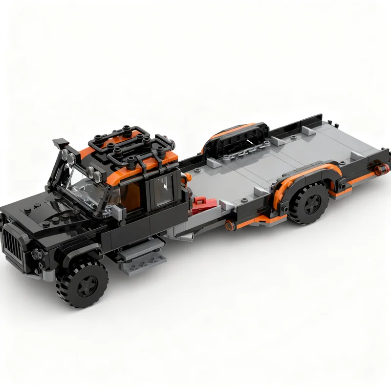621pcs MOC City Champions Defender Car Hauler Model Building Blocks Toy Construction Christmas Gift Creative Craft Birthday 3D