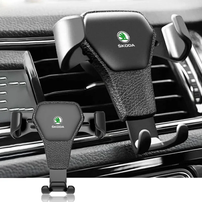 

Gravity Phone Holder Air Vent Clip Cell Phone Stand Support For Skoda Fabia Octavia Karoq Kodiaq Kamiq Superb Rapid Citigo Scale
