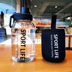 700ml/1000ml Large Capacity Portable Sport Glass Water Bottle With Filter And Bag