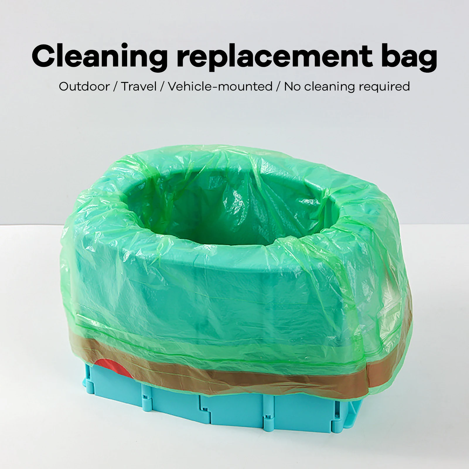 قعادة سفر للأطفال قابلة للطي، مرحاض سيارة محمول للأطفال الصغار، تصميم قابل للطي، مرحاض طوارئ مانع للتسرب لرحلة الطريق للتخييم