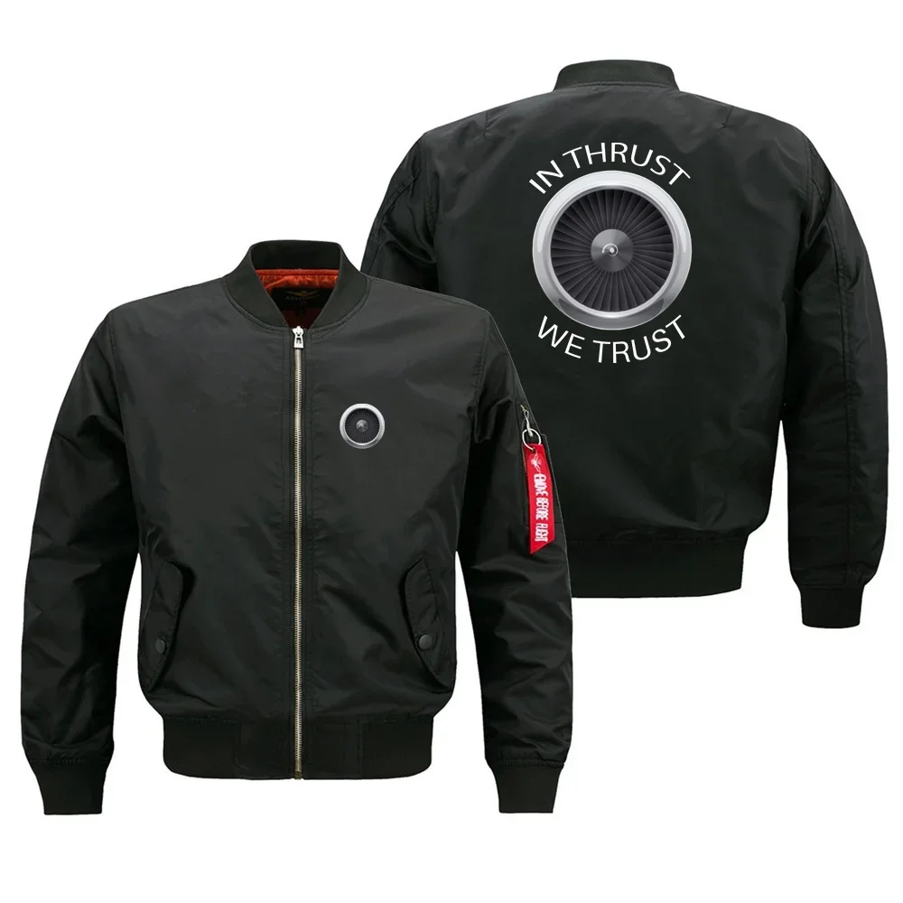 In Thrust We Trust New Aviation Pilots Ma1 Bomber Jacket Coats for Men Outdoor Military Man Baseball Jacket