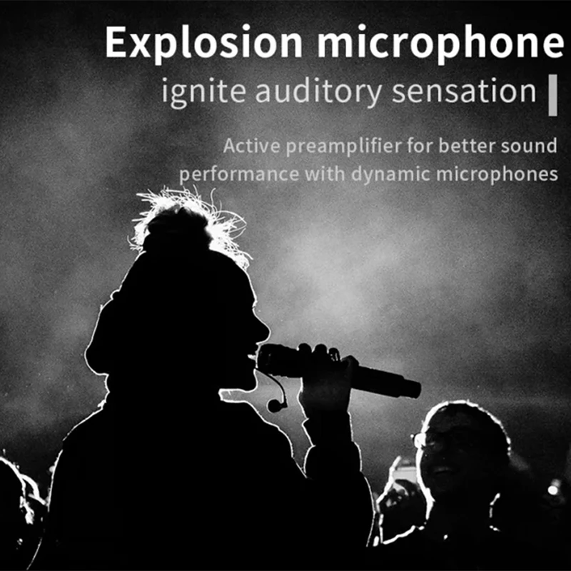 N75R-3X TEYUN Q2 Microphone Dynamic Preamplifier 28Db Gain Dynamic Mic Amplifier 48V Metal Structure Q-2 For Live