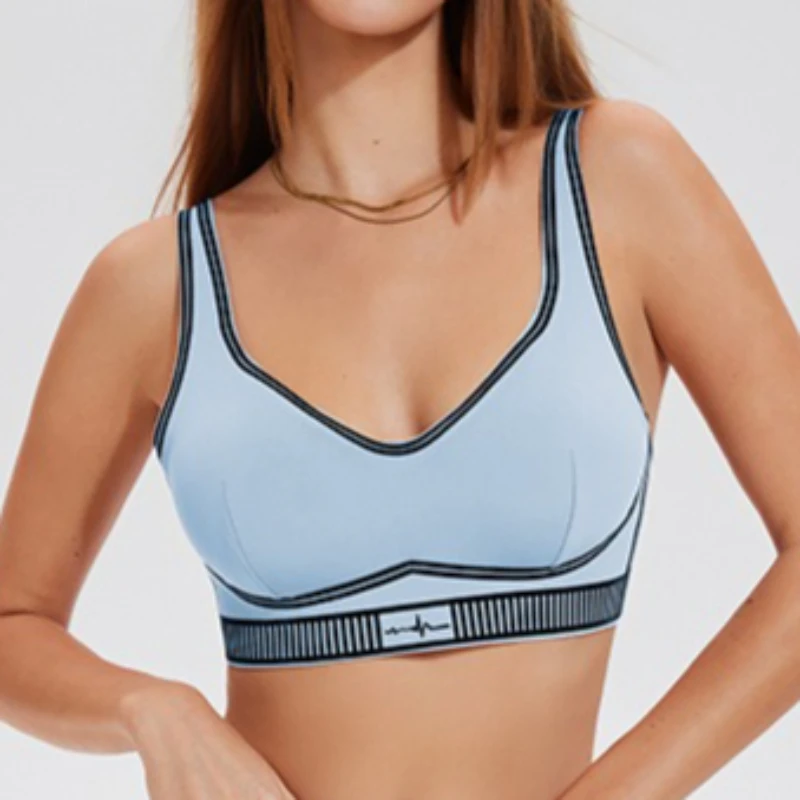 

Women's Sports Bra Yoga Bra Adjustable High Strength Gathering Shockproof Sports Underwear Running Training Fitness Vest Top