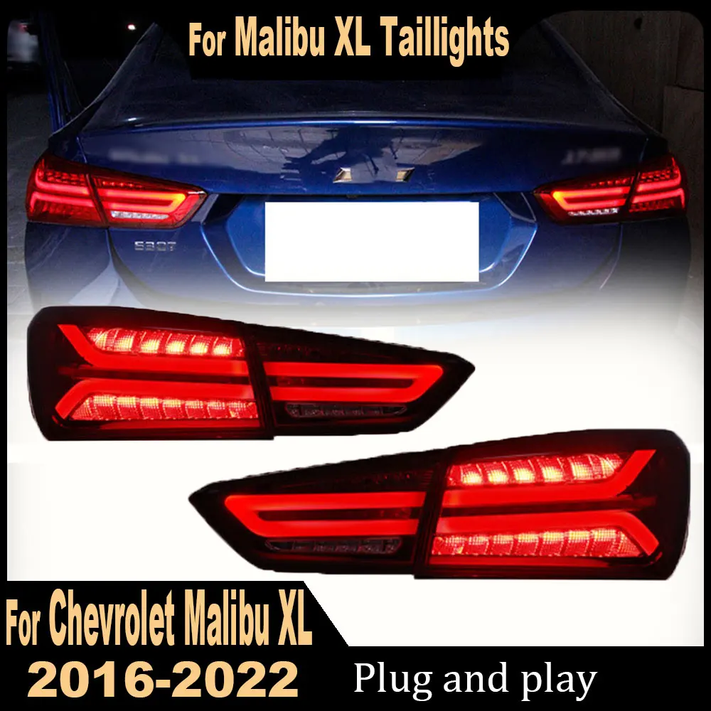 LED Tail lights For Chevrolet Malibu XL 2016 2017 2018 2019 2020 2021 Sequential Indicator Dynamic Animation Rear Lamps Assembly