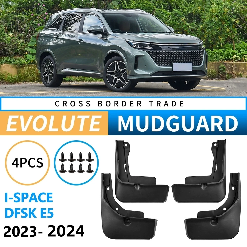 

4PCS Front Rear Wheel For Seres Blue Electric Evolution i-SPACE DFSK E5 2023-2024 Sedan Touring Splash Guards Fender Mud Flaps