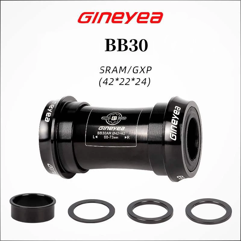 GINEYEA PF30 BB30 Press-Fit Bottom Bracket 7075AL CNC Axis Bike Bicycle axis GXP inner 24mm/22mm BB Parts