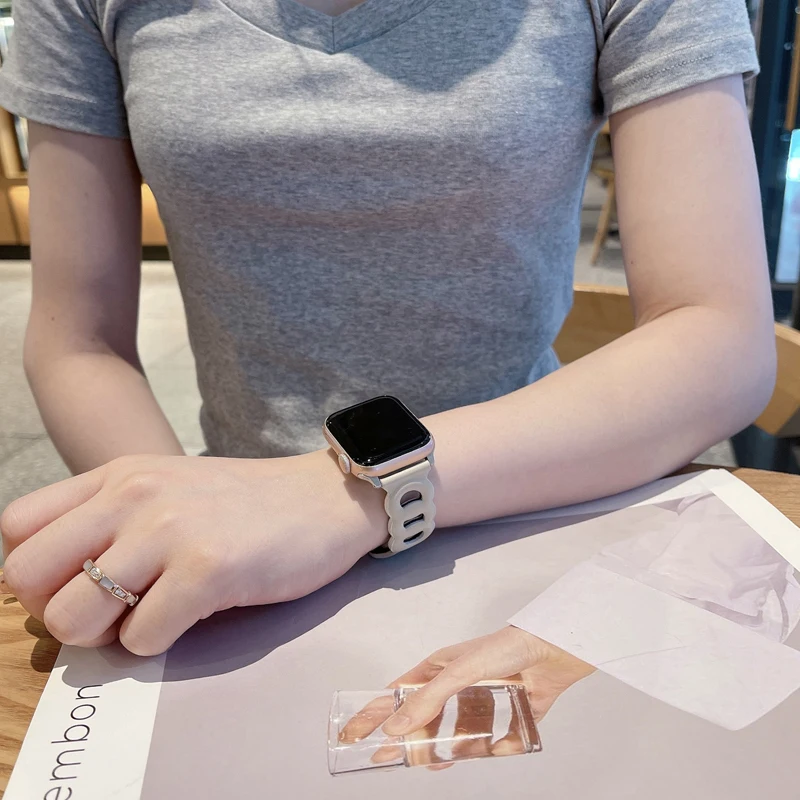 Genuine Leather Strap For Apple Watch band 44mm 40mm 42mm 38mm 44 45mm 2022 Belt Correa Bracelet Iwatch Series 4 5 6 7 45mm 41mm