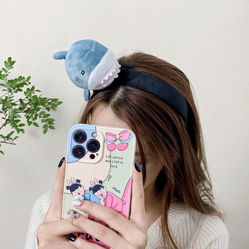 AISHG Cartoon Shark Hair Band for Women Funny Cute Animal Headband Fashion Washing Face Hoop Hairband Girls Hair Accessories