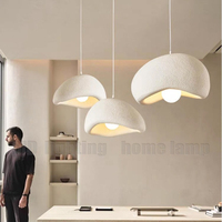 Nordic Wabi Sabi E27 Pendant Lights Dining Room Bedroom Chandelier Lustre Bar Suspend Lamp Home Decor Loft Hanging Light Fixture