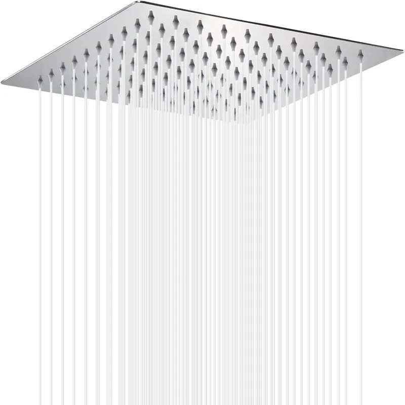 Ultra-Thin Stainless Steel Rainfall Shower Head 4/6/8/10/12 Inch Square&Round Rain Showerhead Showers For bathroom Accessories