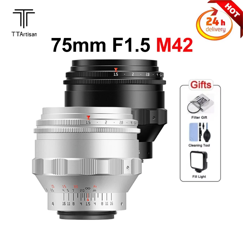 TTArtisan 75mm F1.5 M42 Manual Focus Full Frame Large Aperture Len For Sony Nikon Fuji Canon HASSELBLAD L-mount, [ IN STOCK ]﻿