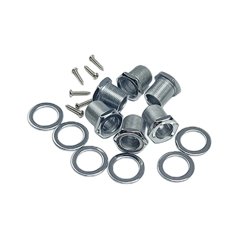 Bass Tuner Washers Screws and Bushings Set Replacement Mounting Screws Hardware for Sealed Tuning Pegs Machine Heads