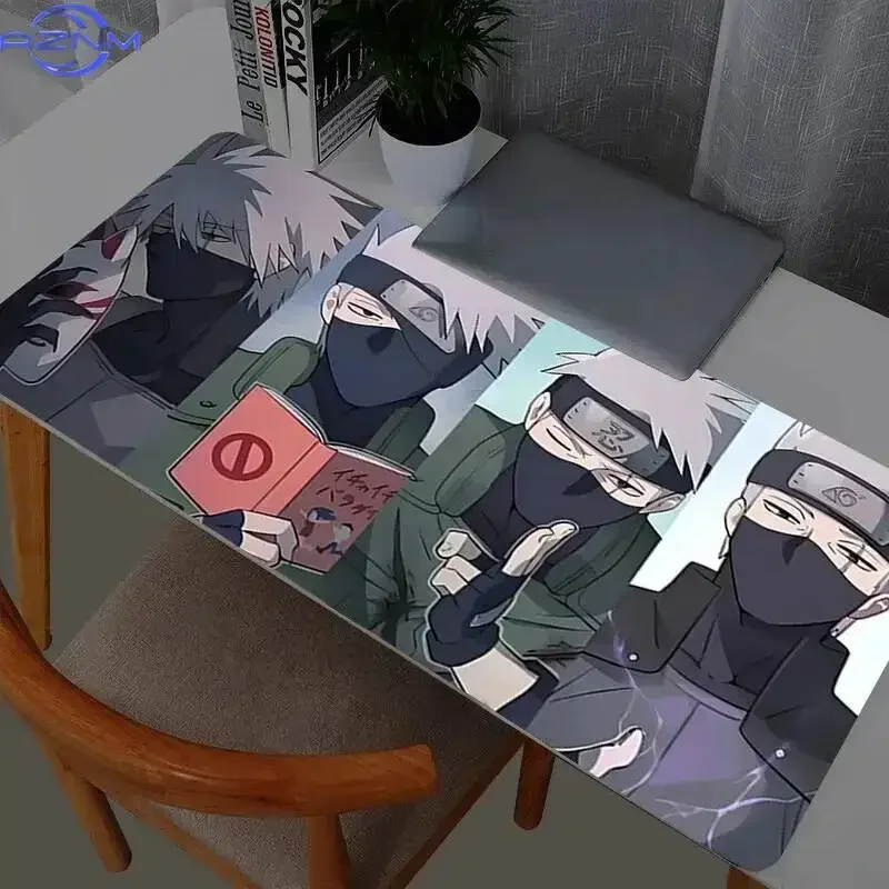 Anime Naruto Kakashi Collage Mouse Pad, Rubber Non Slip Gaming Desk Mat, Multiple Scenes of Hatake Kakashi Anime Art Mouse Pad f