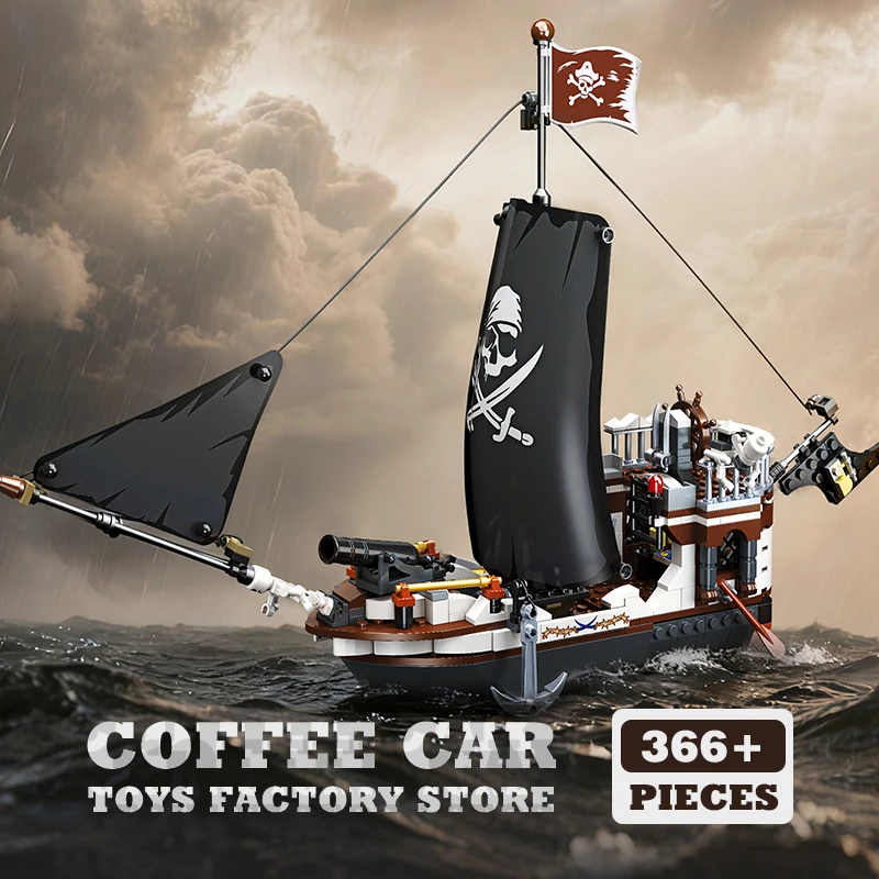 

Конструктор «Черный пиратский корабль»: креативная модель парусника MOC, 3D-модель для сборки, игрушка для детей и взрослых, подарок для мальчиков, декор для дома
