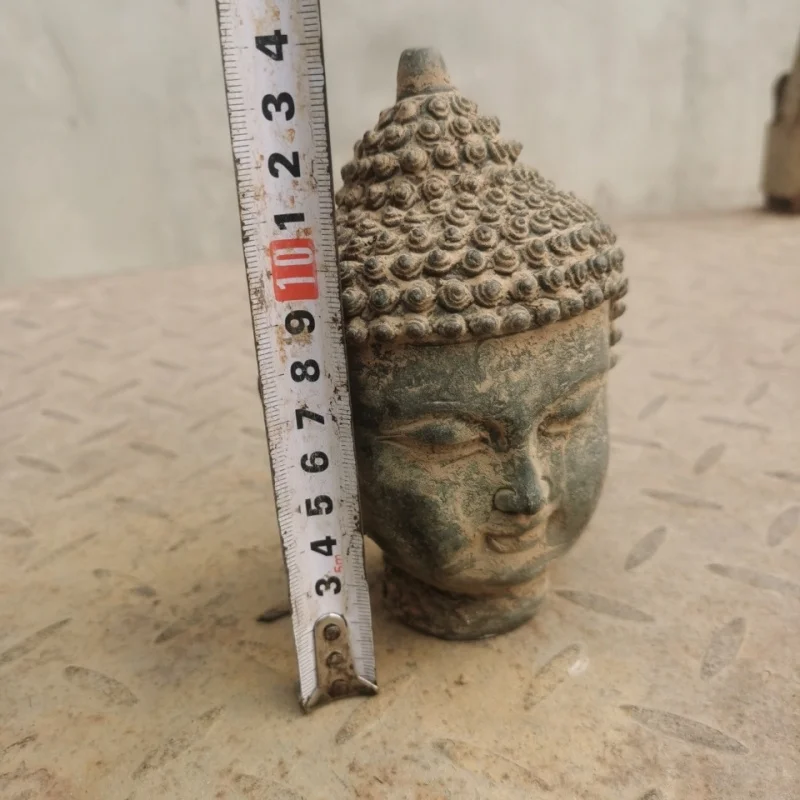 

Antique Excavated Bronze Collection Old Bronze Patina Retro Ornament Home Decoration Buddha Head