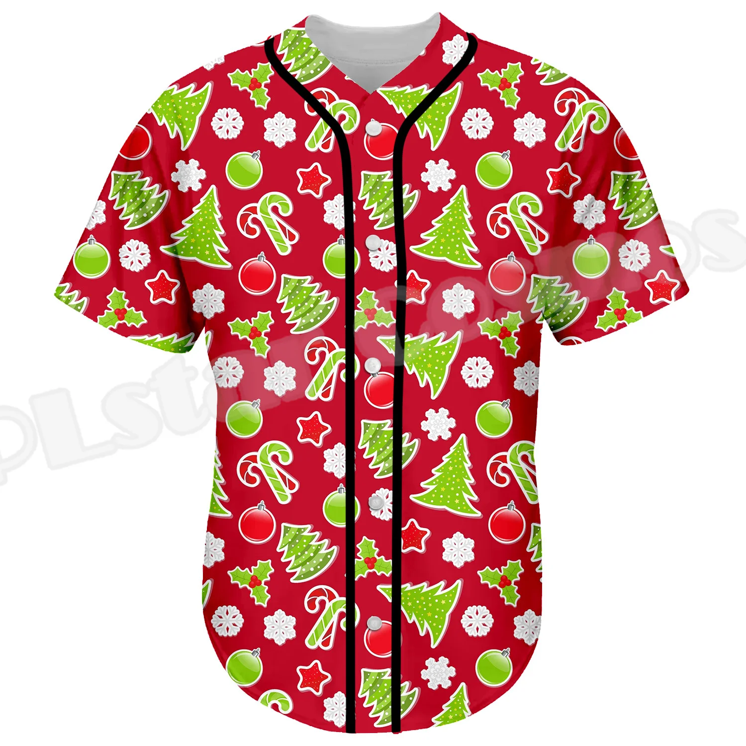 NewFashion Christmas Pattern Xmas Santa Claus Animal Deer Colorful Retro 3DPrint Casual Harajuku Funny Baseball Shirts Jersey X3