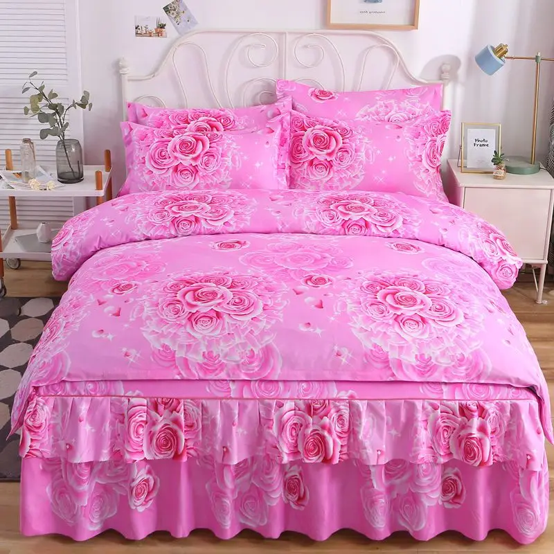 4Pcs Lot Queen Cotton Bedding Set Soft Comfortable King Size Duvet Cover Set Cheap Durable Single Double Quilt Cover