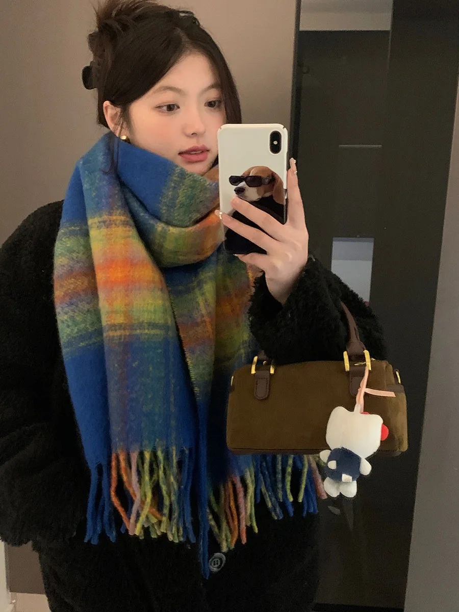 

Scarf For Women Autumn And Winter New Korean Version Versatile Thickened Warmth-Keeping Anti-Cold Shawl