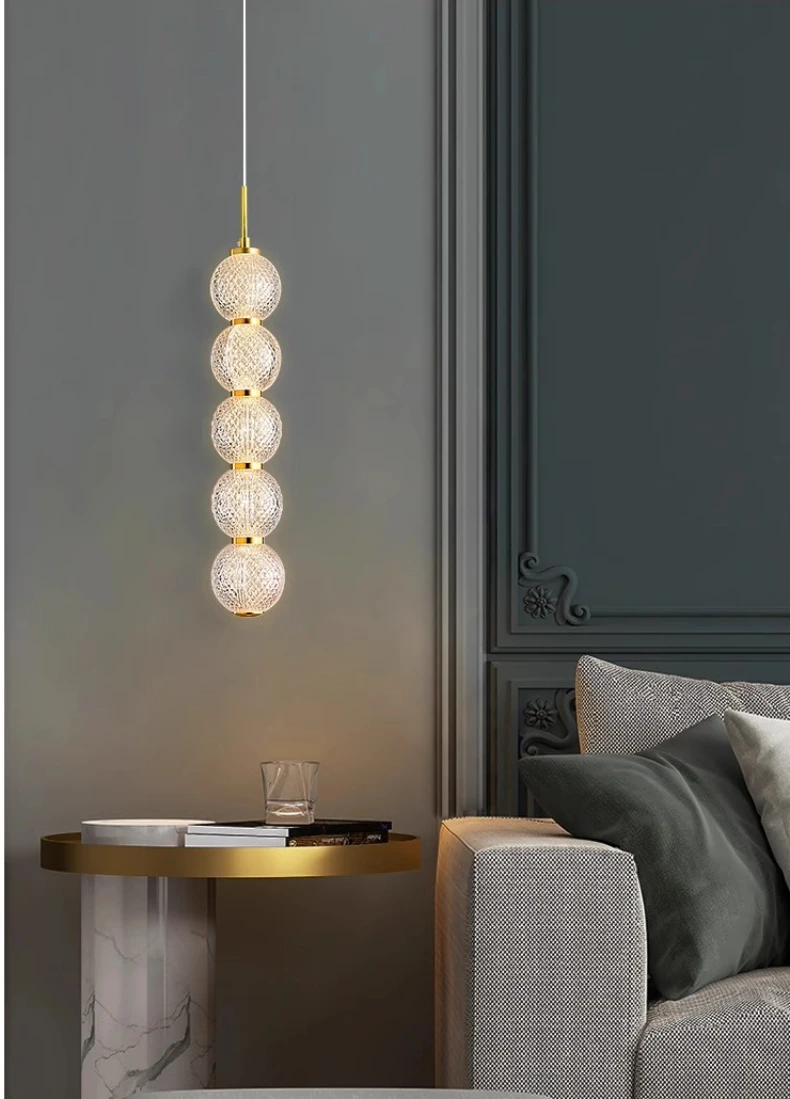 Transparent Acrylic Ball LED Pendant Lights