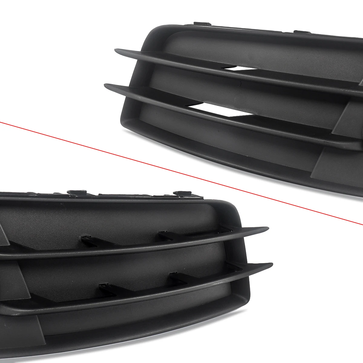 Fog Light Grid For Audi S4 A4 B8 S-Line Base Sedan 4-Door 2009 2010 2011 2012 Bumper Fog Light Cover Grille Grill Bezels Pair