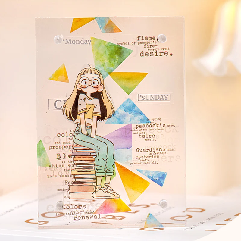 Mr.Paper Colorful Geometric Shape Masking Tape 1 roll Rectangular Triangle Star Multi Shape Tape Handbook Home Decoration Gifts