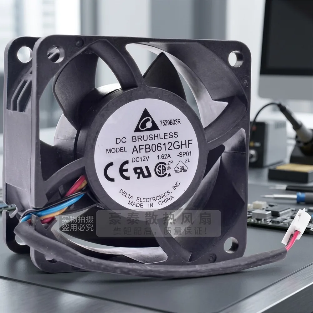 

For Delta AFB0612GHF 6038 DC12V 1.62A 4-Pin Server Cooling Fan