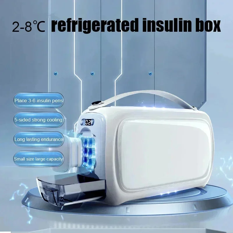 2-8℃ Insulin Refrigerated Box Portable Drug Storage Box Medicines Vaccines Interferon Refrigerated Containers Mini Refrigerator