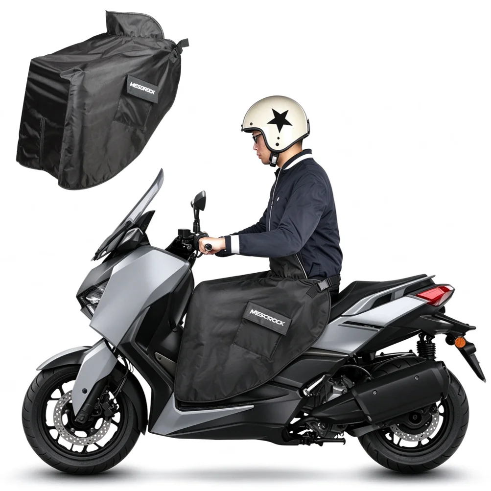 Winter Motorcycle Seat Cover Windproof Warm Apron For Outdoor Electric Vehicles Waterproof Cold-Resistant Chest Leg Cover
