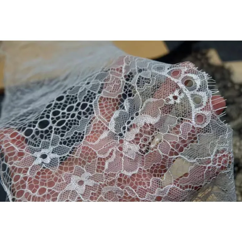 (1 yards/roll) Lace fabric 2024 high quality hot-selling popular export mustaches trimmings DIY clothing skirts veil stitching