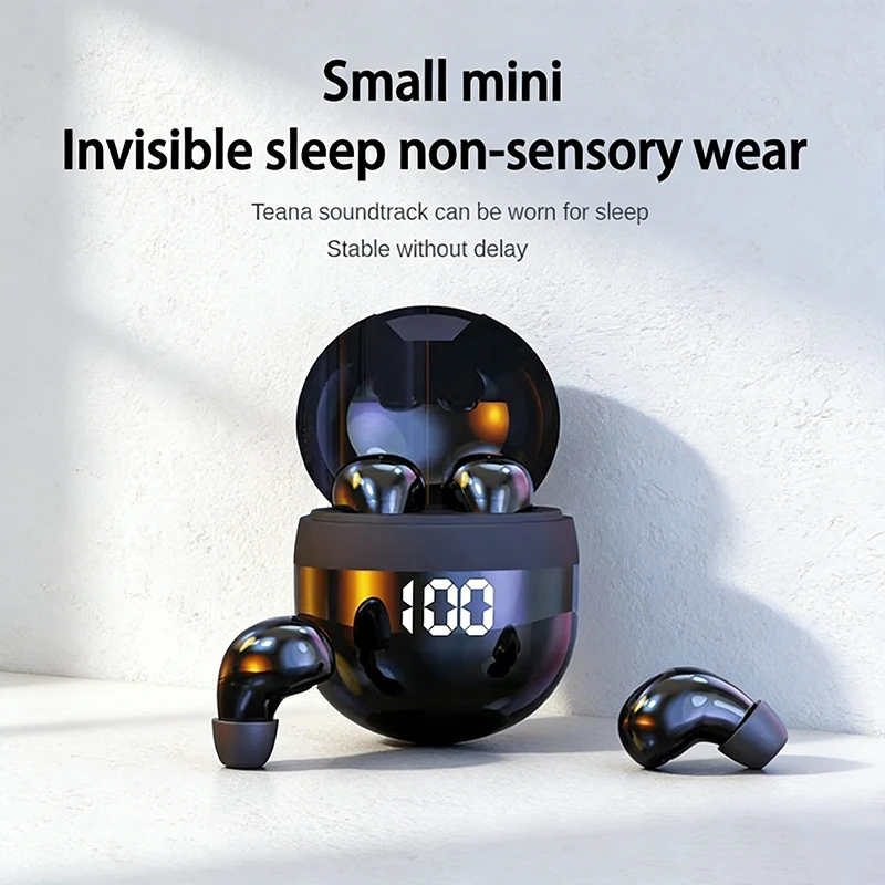 SK18-Mini Sleep Headphones Wireless Bluetooth Headset HiFi Stereo Invisible Earbuds Hidden In Ear Sports Earphones