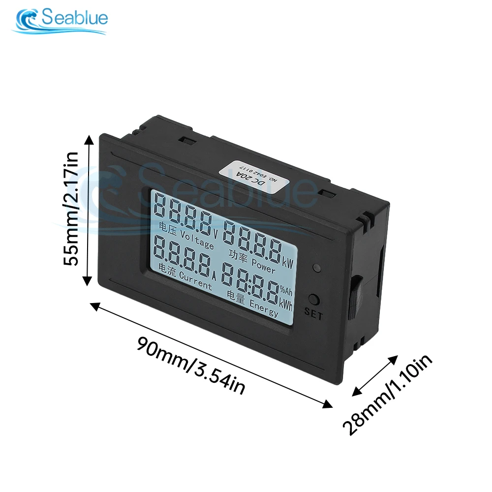 DC 6-200V 20A 50A 100A Battery Tester Coulomb Counter Meter Battery Capacity Indicator Ammeter Voltmeter Power Battery Tester