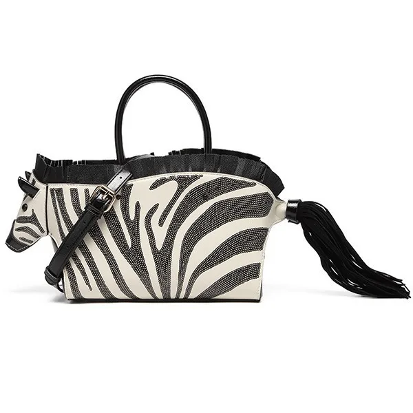 2025 New Niche Design Zebra Bag Fashion Personalized Contrast Women's Bag Shoulder Crossbody Bag